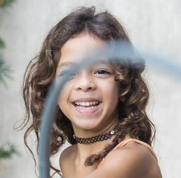 photo of girl with a hoop